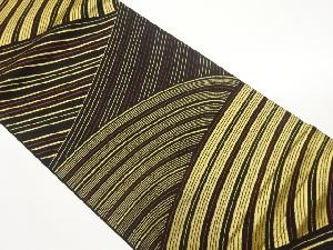 波模様織出し開き名古屋帯（額縁仕立て）